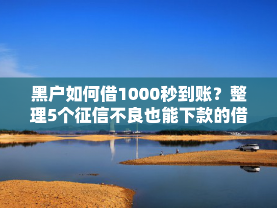 新口子极速下款的网贷试试看这5个什么贷款平台好下款