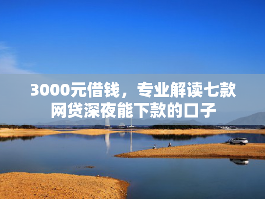 3000元借钱，专业解读七款网贷深夜能下款的口子  第1张