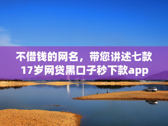 不借钱的网名，带您讲述七款17岁网贷黑口子秒下款app  第1张