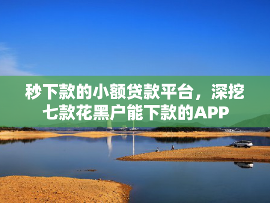 秒下款的小额贷款平台，深挖七款花黑户能下款的APP