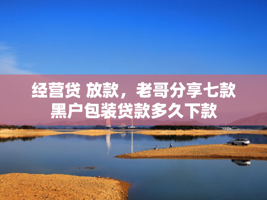 经营贷 放款，老哥分享七款黑户包装贷款多久下款