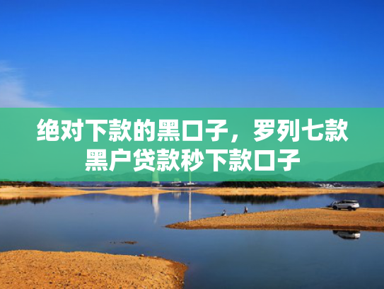 绝对下款的黑口子，罗列七款黑户贷款秒下款口子