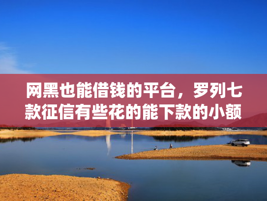 网黑也能借钱的平台，罗列七款征信有些花的能下款的小额app
