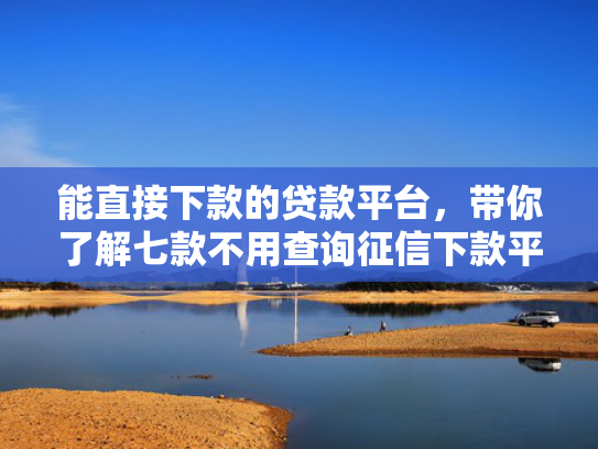 能直接下款的贷款平台，带你了解七款不用查询征信下款平台