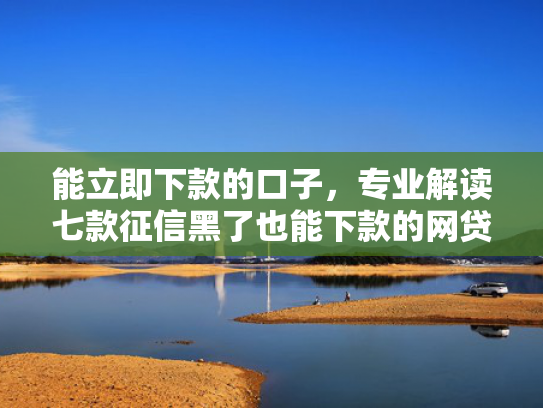 能立即下款的口子，专业解读七款征信黑了也能下款的网贷