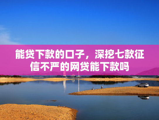能贷下款的口子，深挖七款征信不严的网贷能下款吗