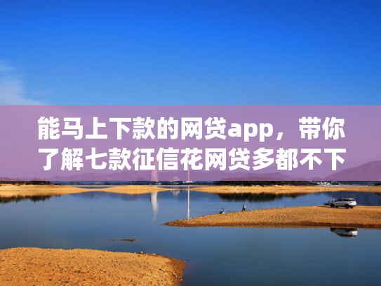 能马上下款的网贷app，带你了解七款征信花网贷多都不下款