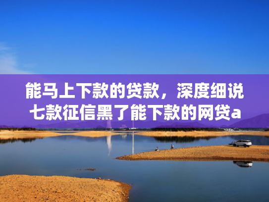 能马上下款的贷款，深度细说七款征信黑了能下款的网贷app
