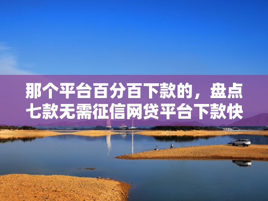 那个平台百分百下款的，盘点七款无需征信网贷平台下款快  第1张
