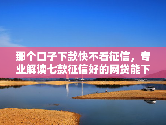 那个口子下款快不看征信，专业解读七款征信好的网贷能下款吗
