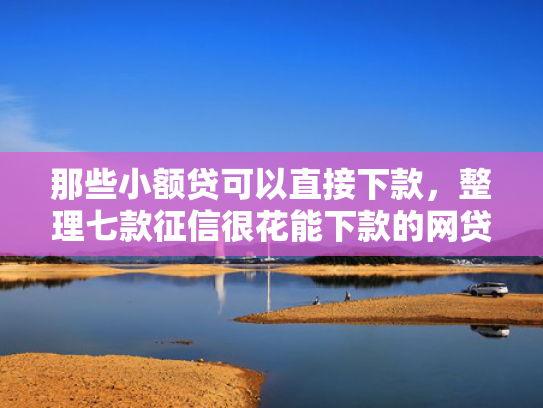 那些小额贷可以直接下款，整理七款征信很花能下款的网贷  第1张