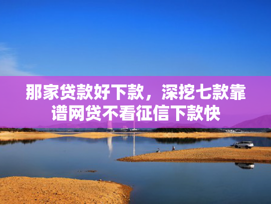 那家贷款好下款，深挖七款靠谱网贷不看征信下款快