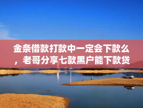 金条借款打款中一定会下款么，老哥分享七款黑户能下款贷款app