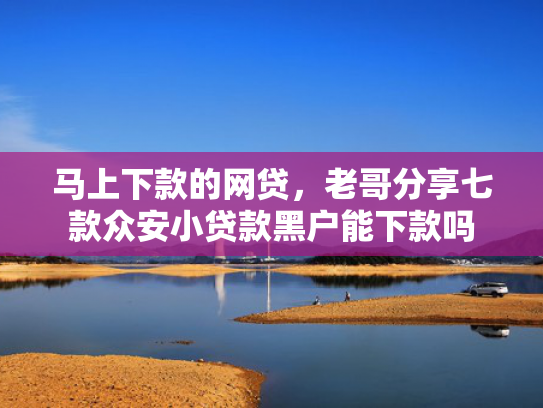 马上下款的网贷，老哥分享七款众安小贷款黑户能下款吗  第1张